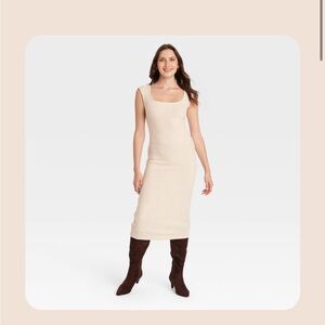 Universal Thread Cream Midi Dress